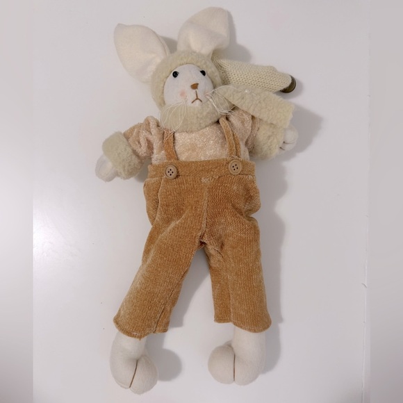 20” Decorative Plush Bunny Duo in Tan and Cream - Picture 16 of 16